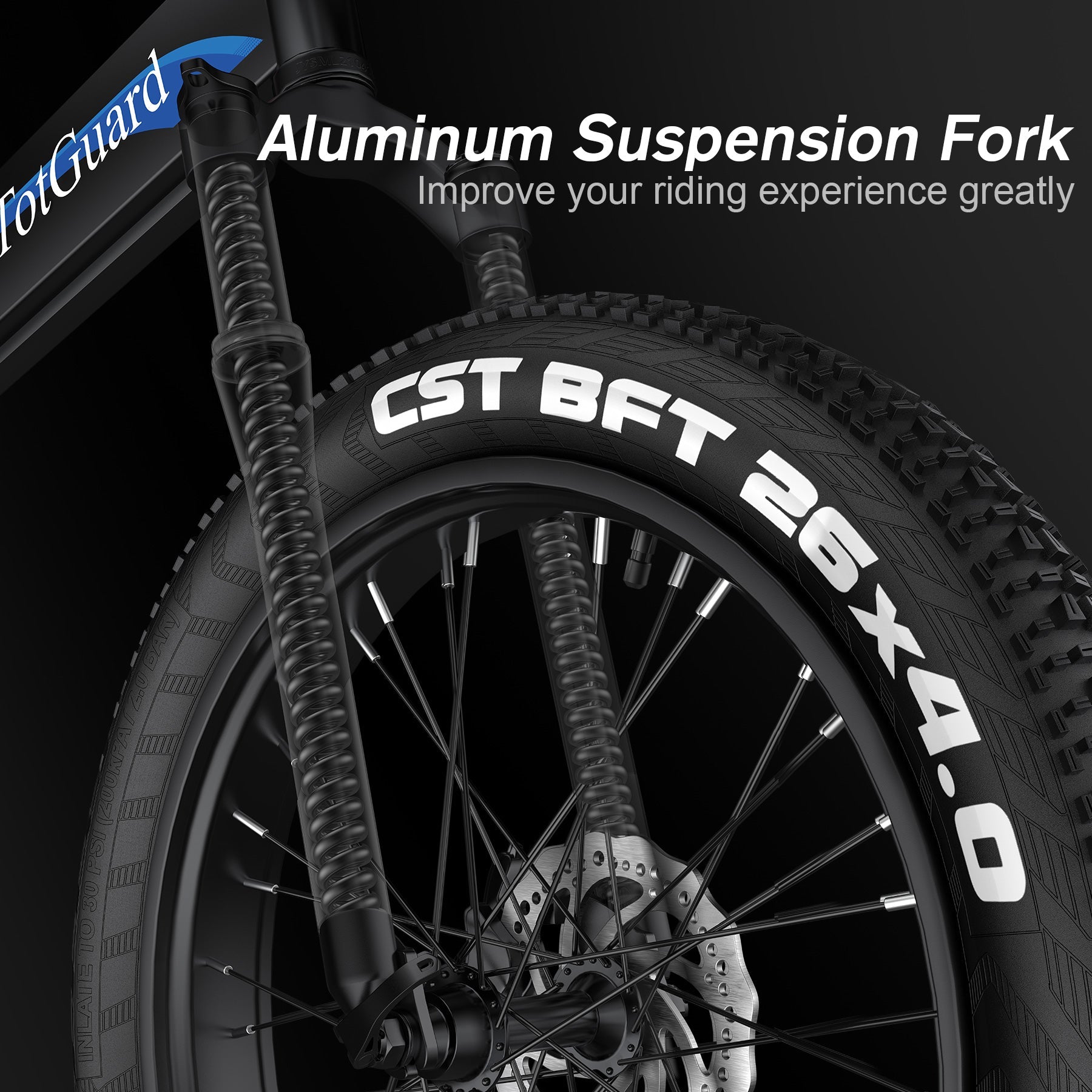 TotGuard T-268 All Terrain Folding Fat Tire Electric Bike - TotGuard
