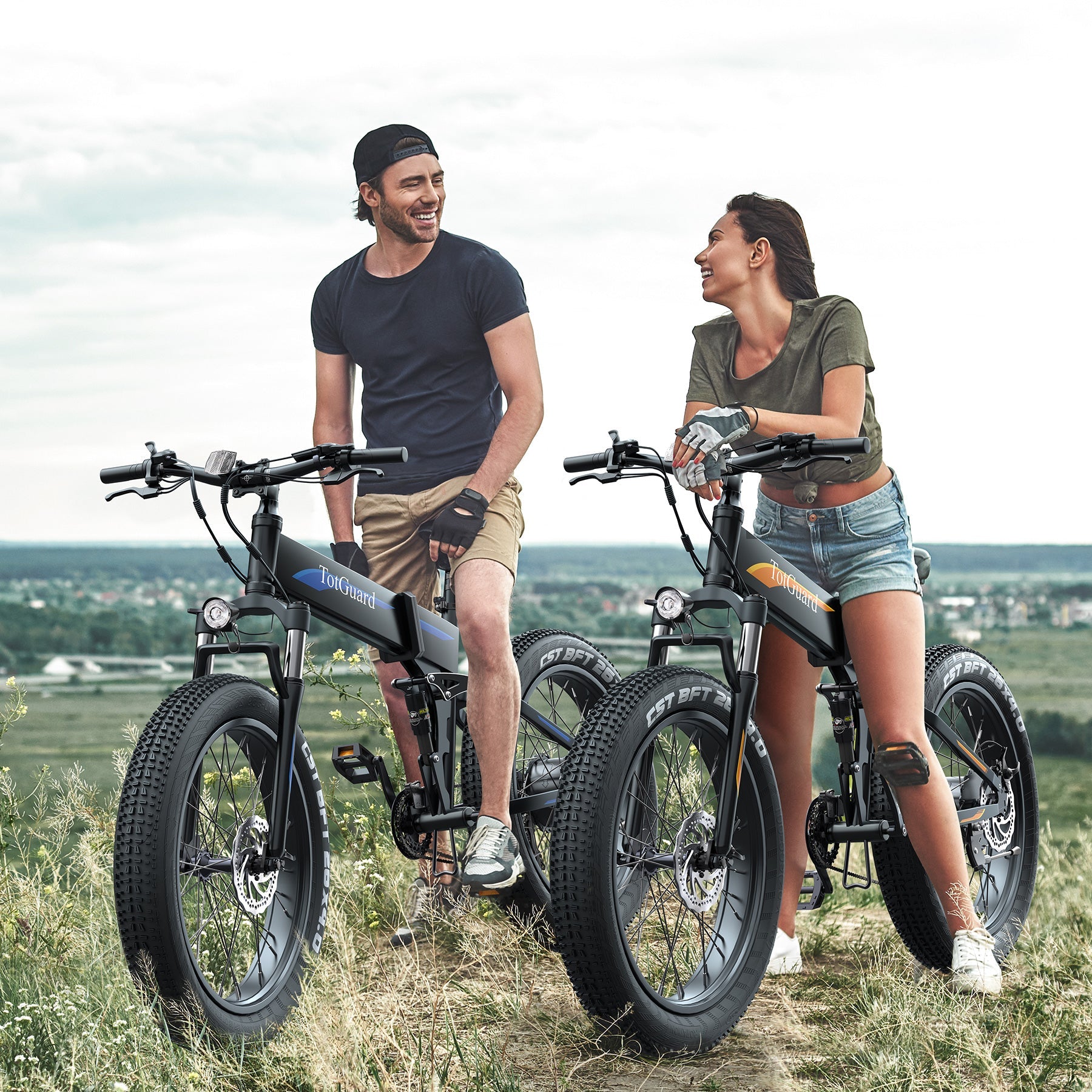 TotGuard T-268 All Terrain Folding Fat Tire Electric Bike - TotGuard