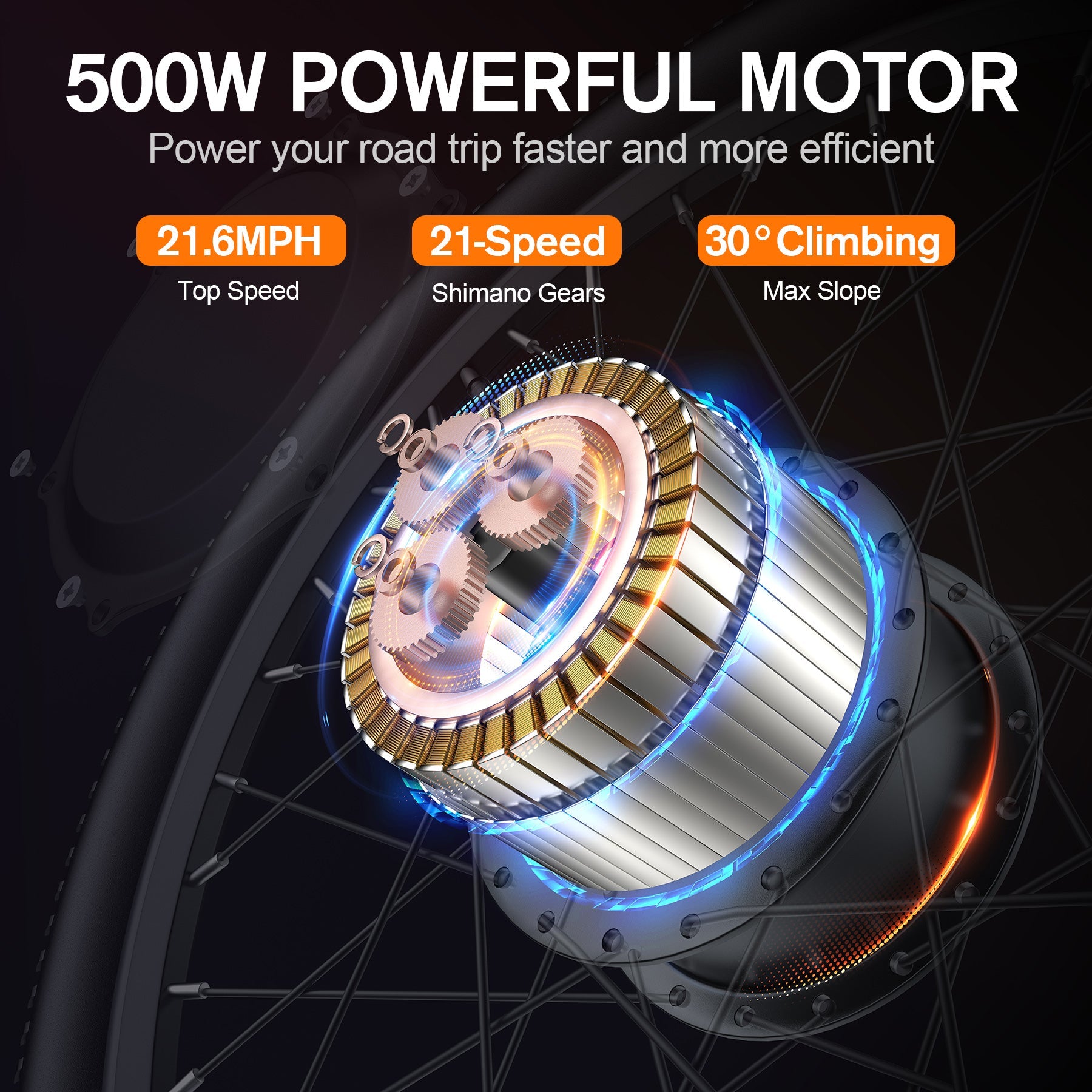 TotGuard T-276 Adult Adventure Electric Mountain Bike - TotGuard