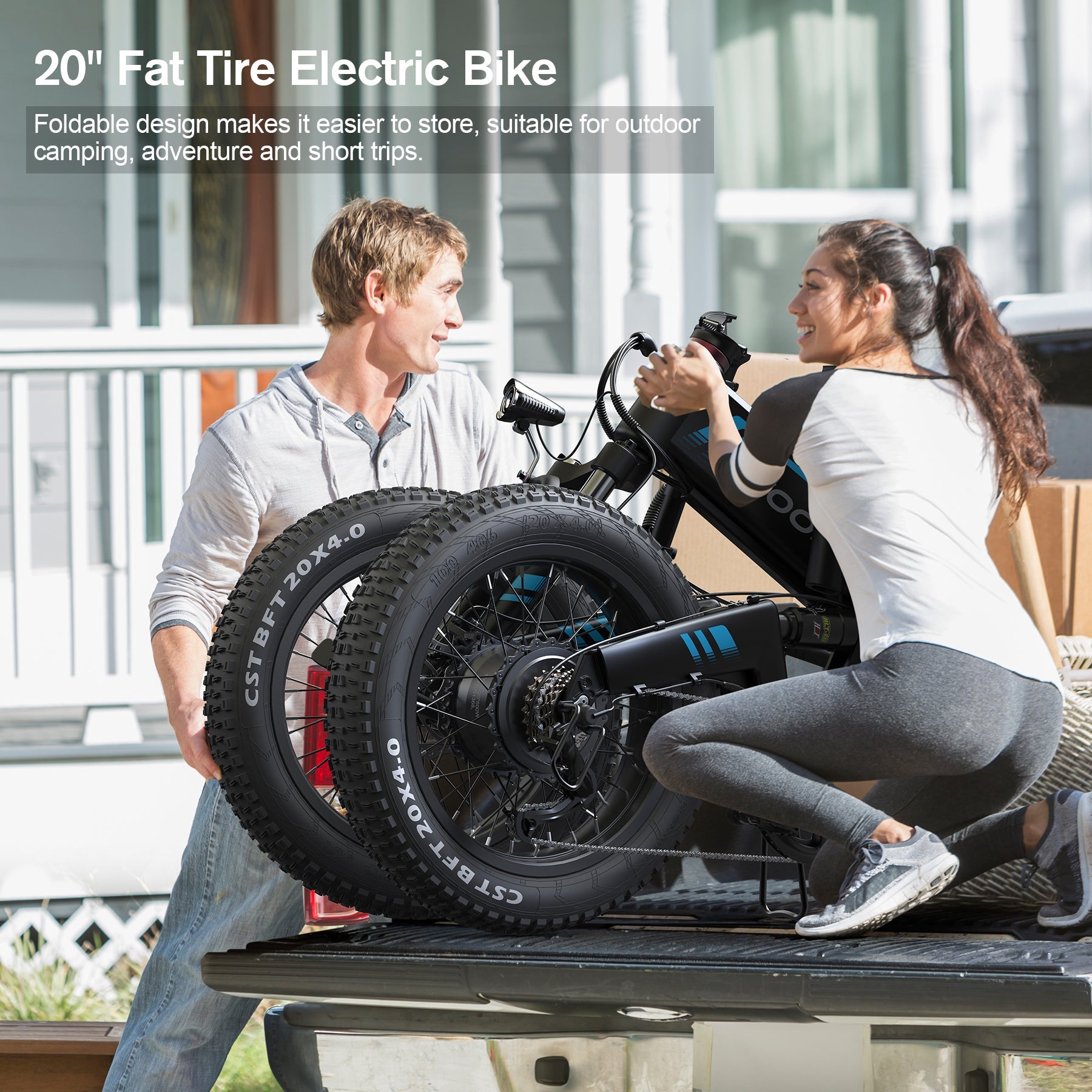 TotGuard W-206 Full Suspension Folding Fat Tire Electric Bike - TotGuard