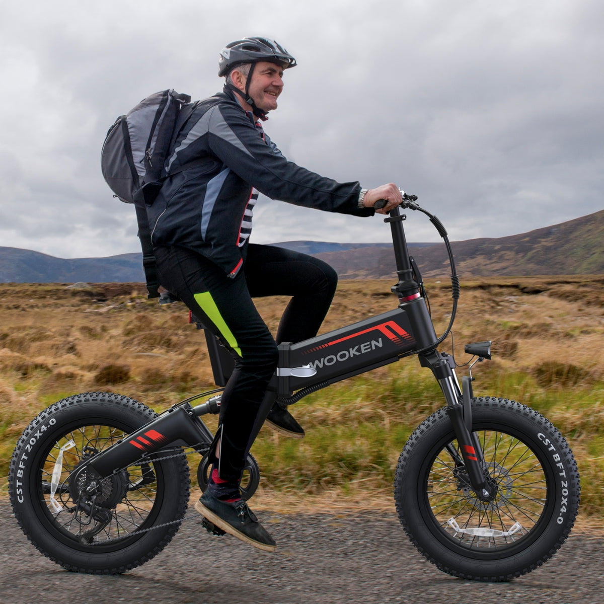 TotGuard Wooken Full Suspension Folding Fat Tire Electric Bike - TotGuard