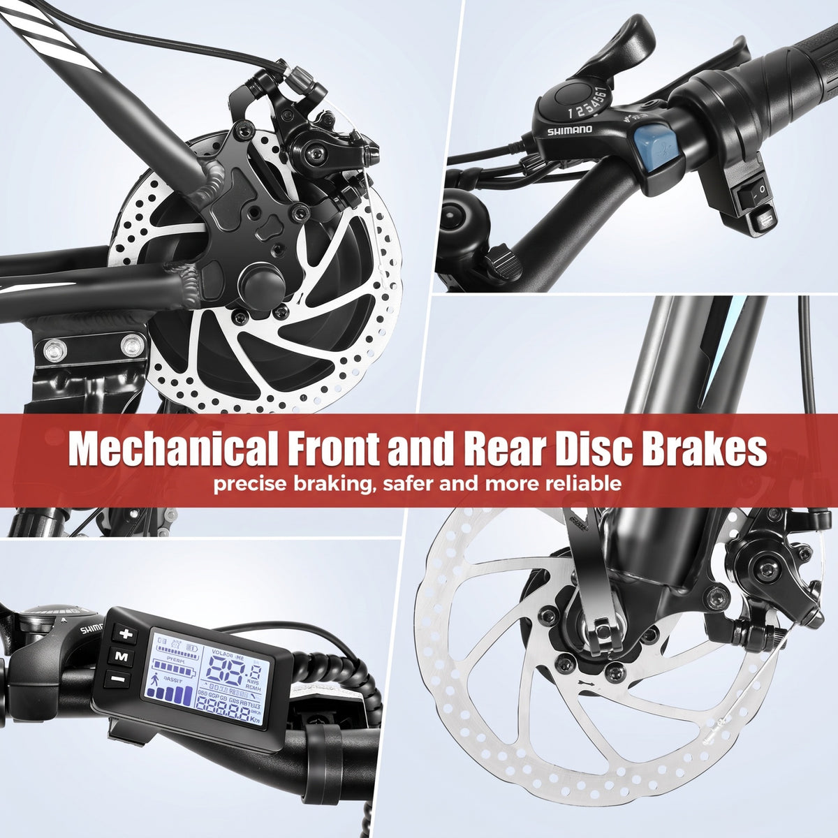 TotGuard Chaser Adult Commuter Electric Mountain Bike - TotGuard