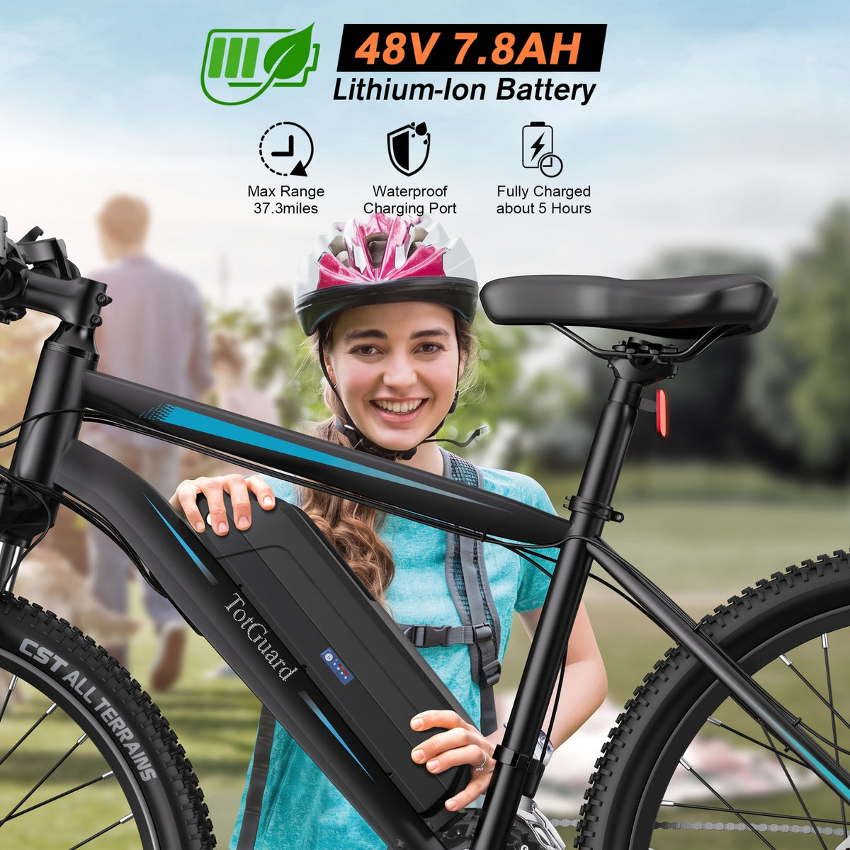 TotGuard Chaser Adult Commuter Electric Mountain Bike - TotGuard