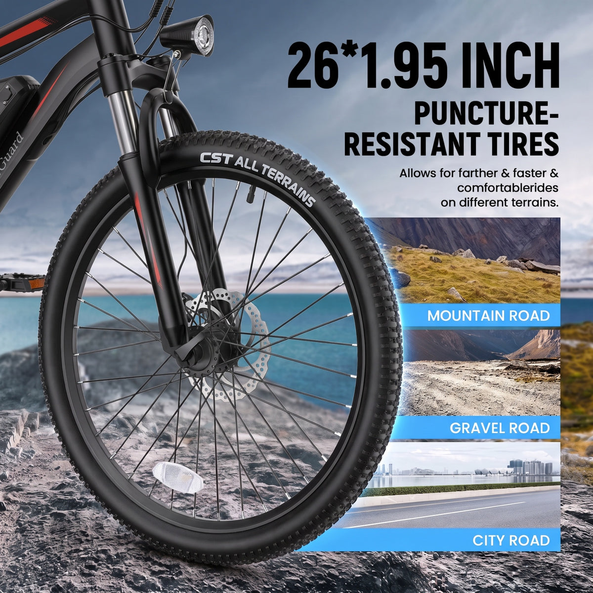 TotGuard Chaser Adult Commuter Electric Mountain Bike - TotGuard