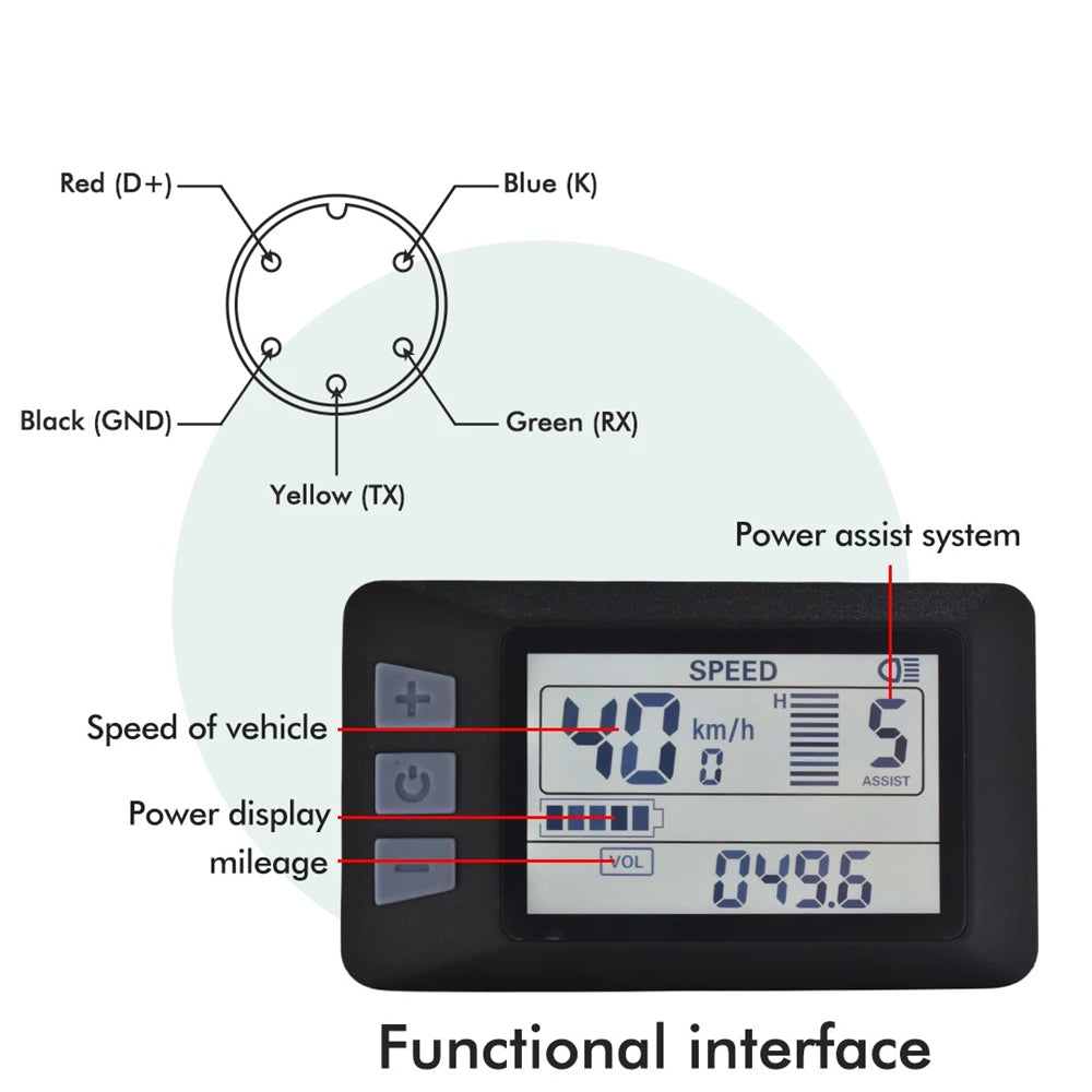 TotGuard Electric Bike LCD Display Meter