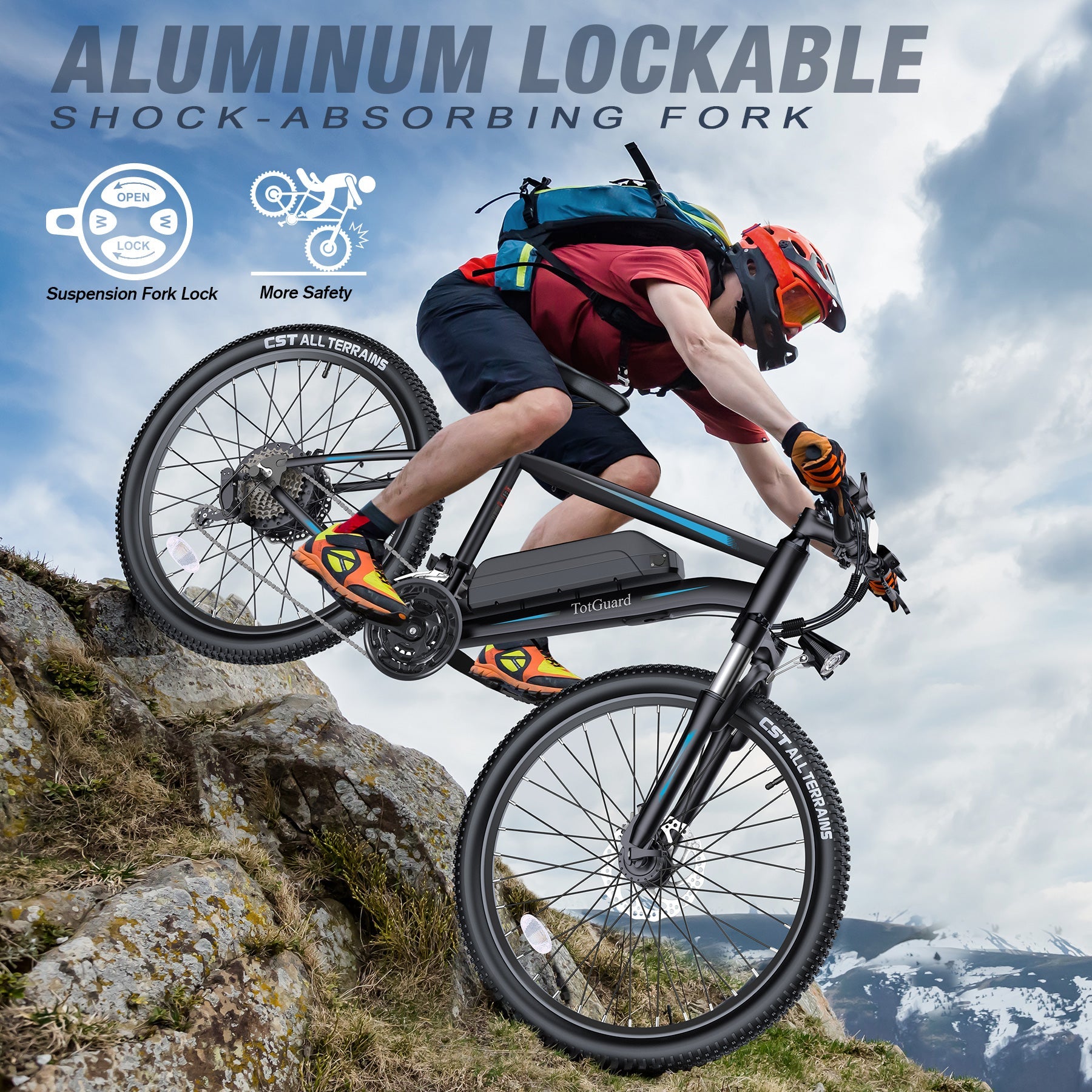 TotGuard T-266 Adult Commuter Electric Mountain Bike - TotGuard