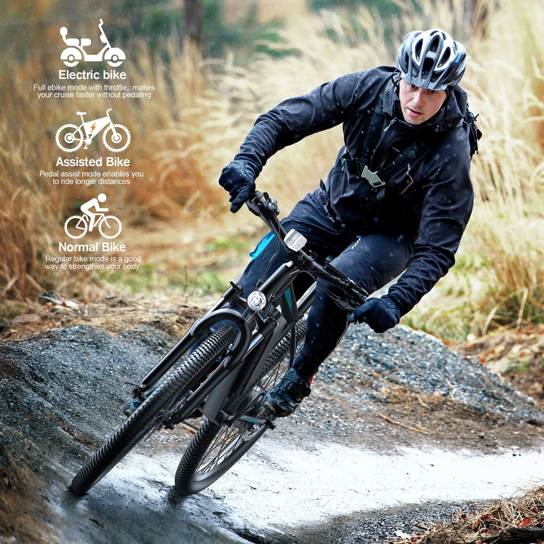 TotGuard T-266 Adult Commuter Electric Mountain Bike - TotGuard