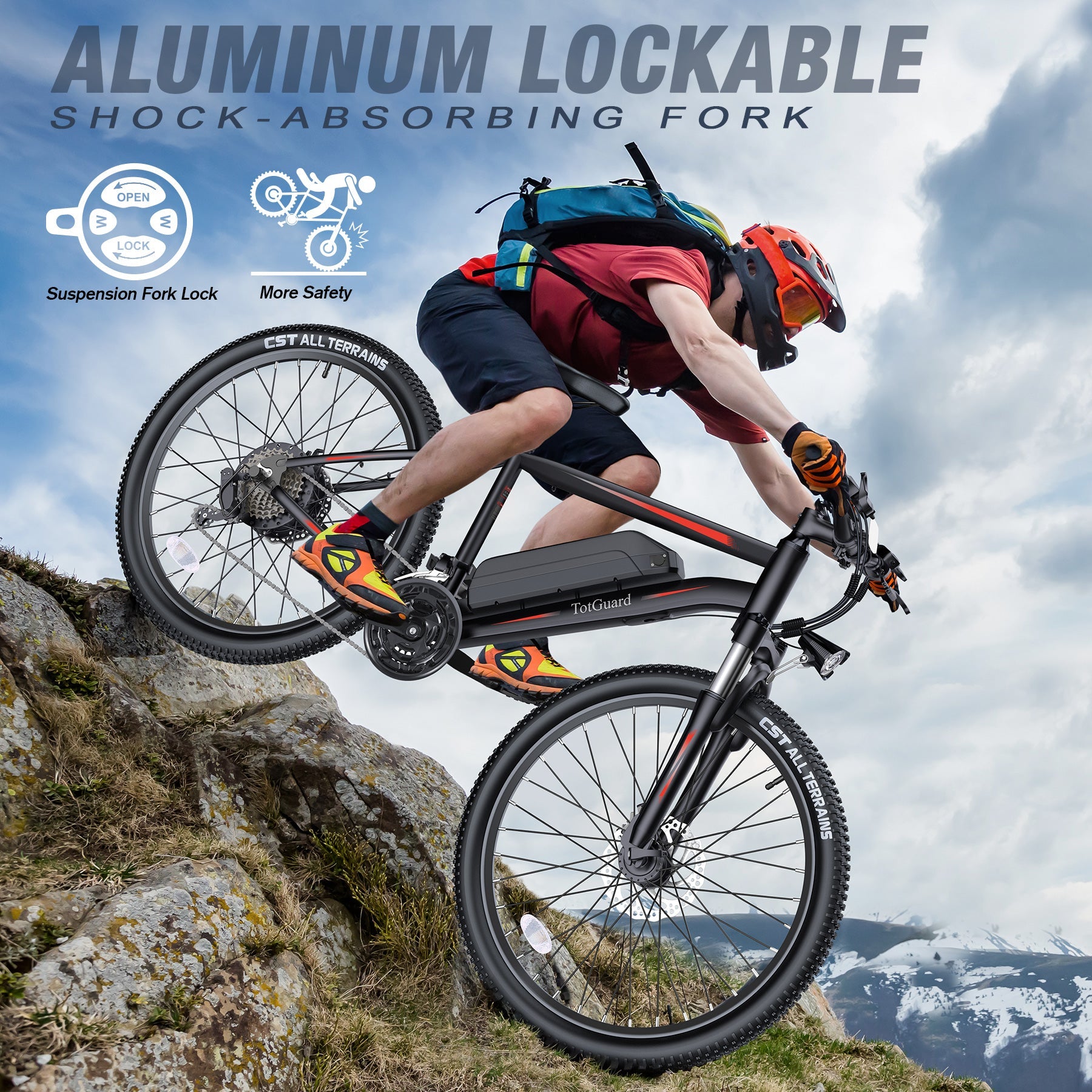 TotGuard T-266 Adult Commuter Electric Mountain Bike - TotGuard