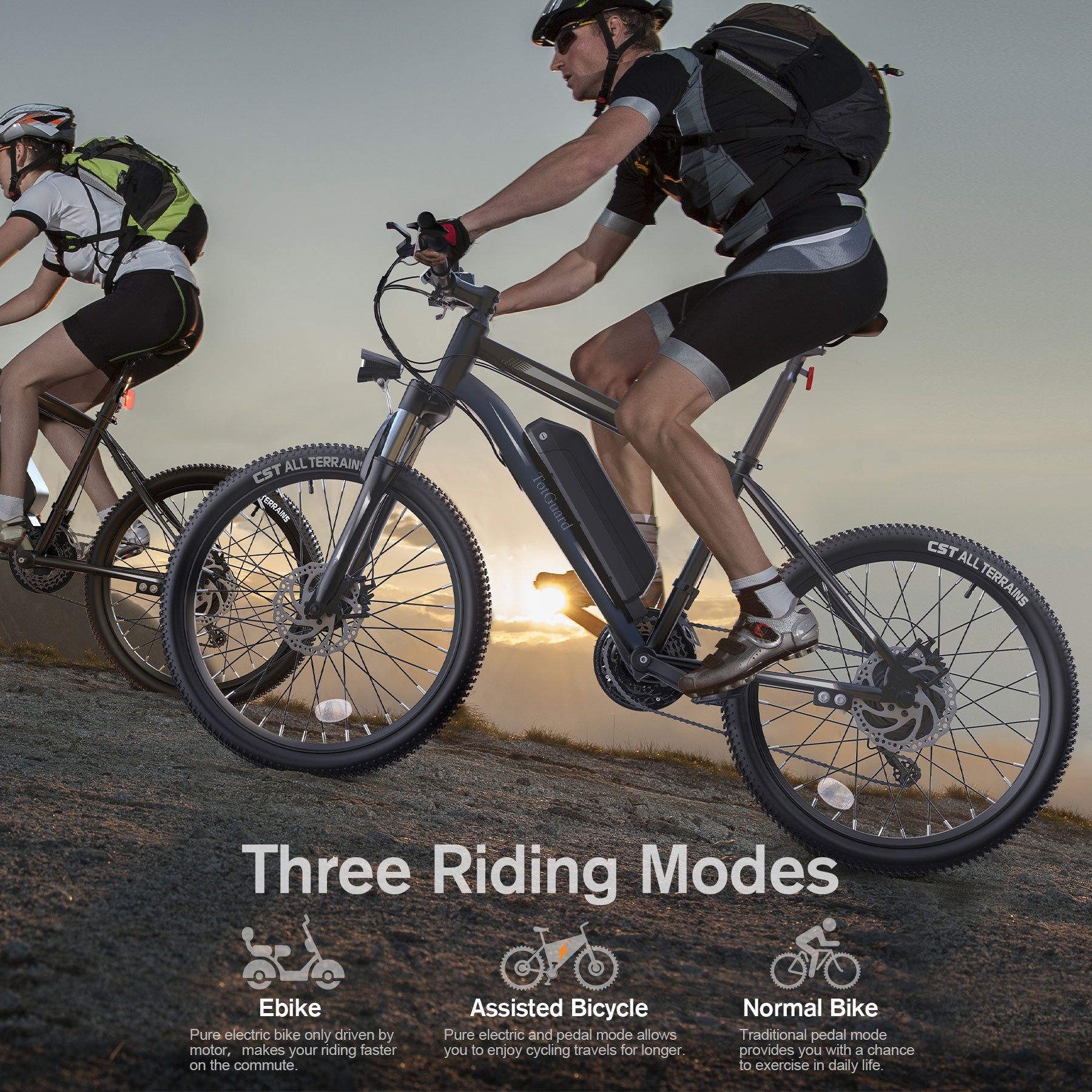 TotGuard T-266 Adult Commuter Electric Mountain Bike - TotGuard