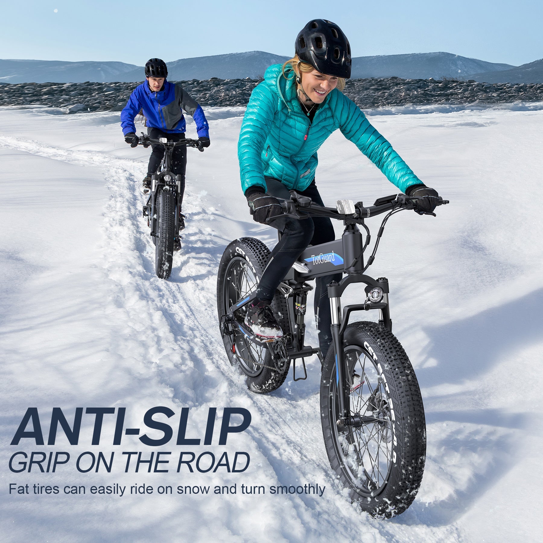 TotGuard T-268 All Terrain Folding Fat Tire Electric Bike - TotGuard