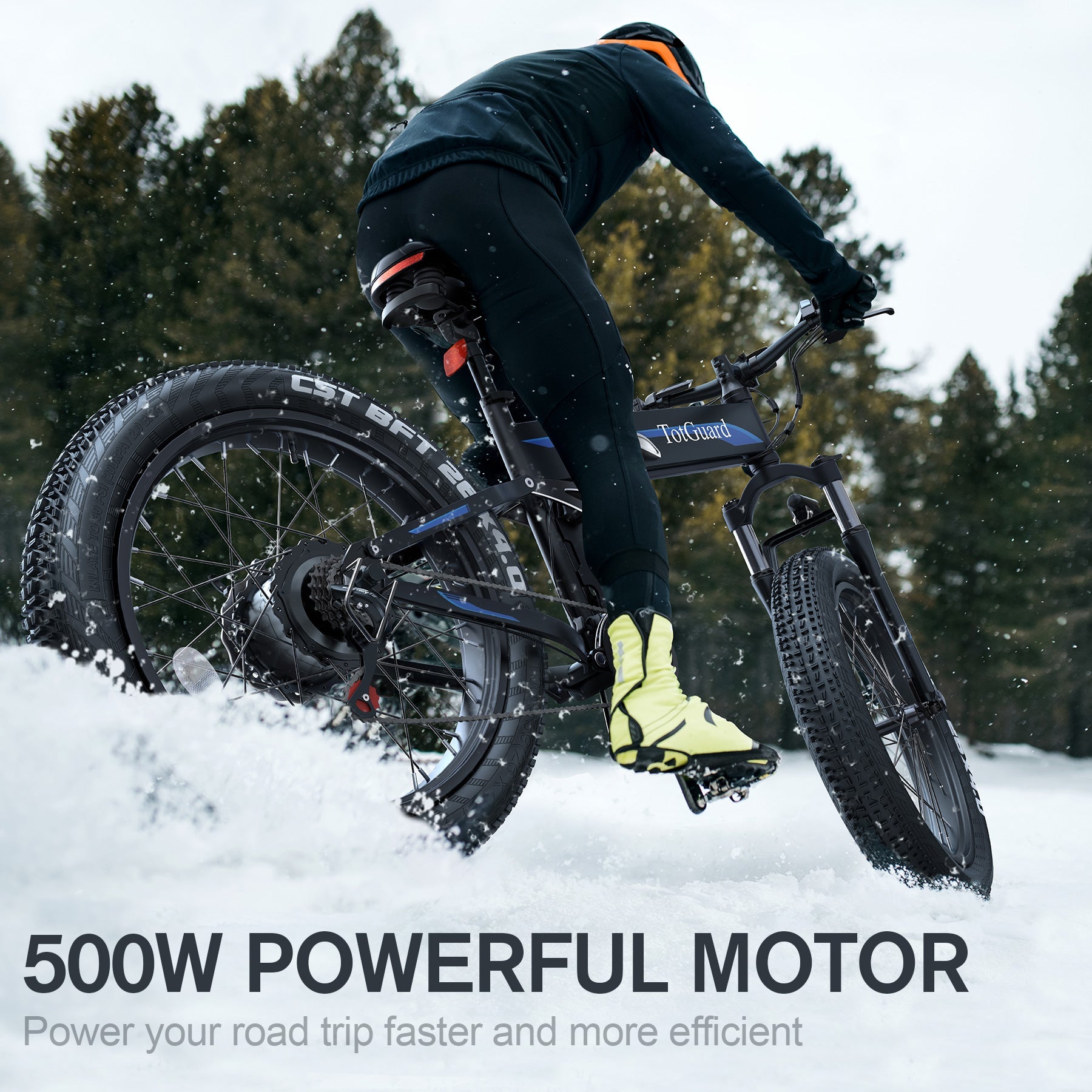 TotGuard T-268 All Terrain Folding Fat Tire Electric Bike - TotGuard