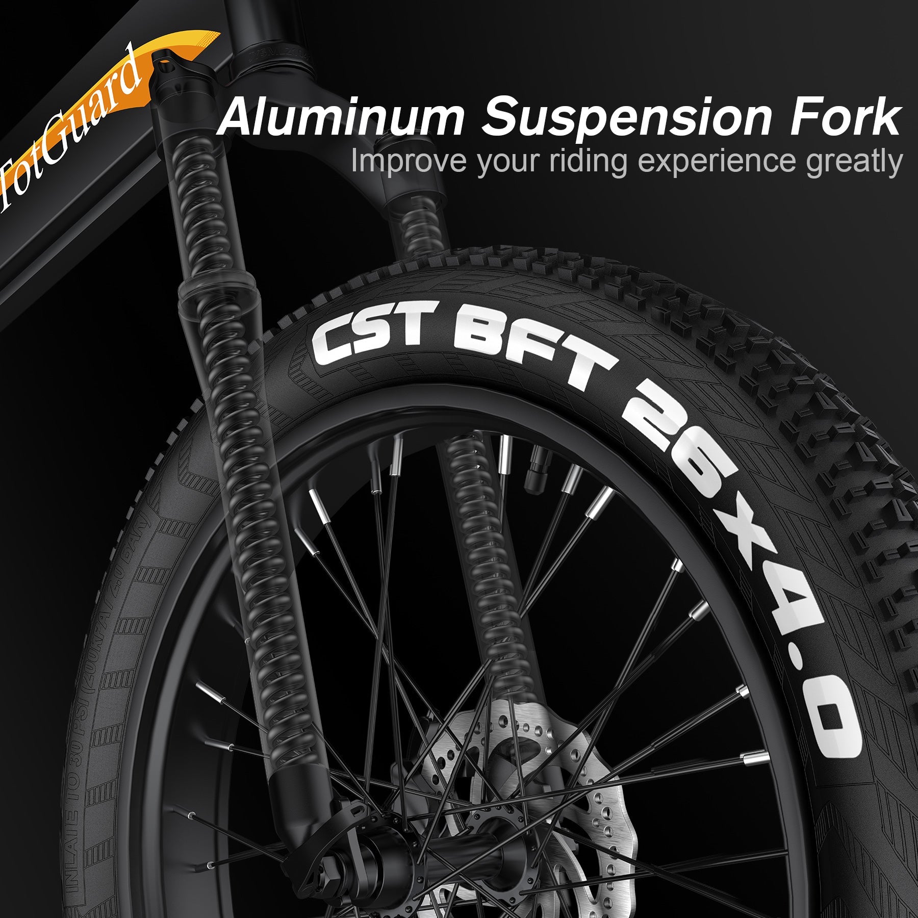 TotGuard T-268 All Terrain Folding Fat Tire Electric Bike - TotGuard
