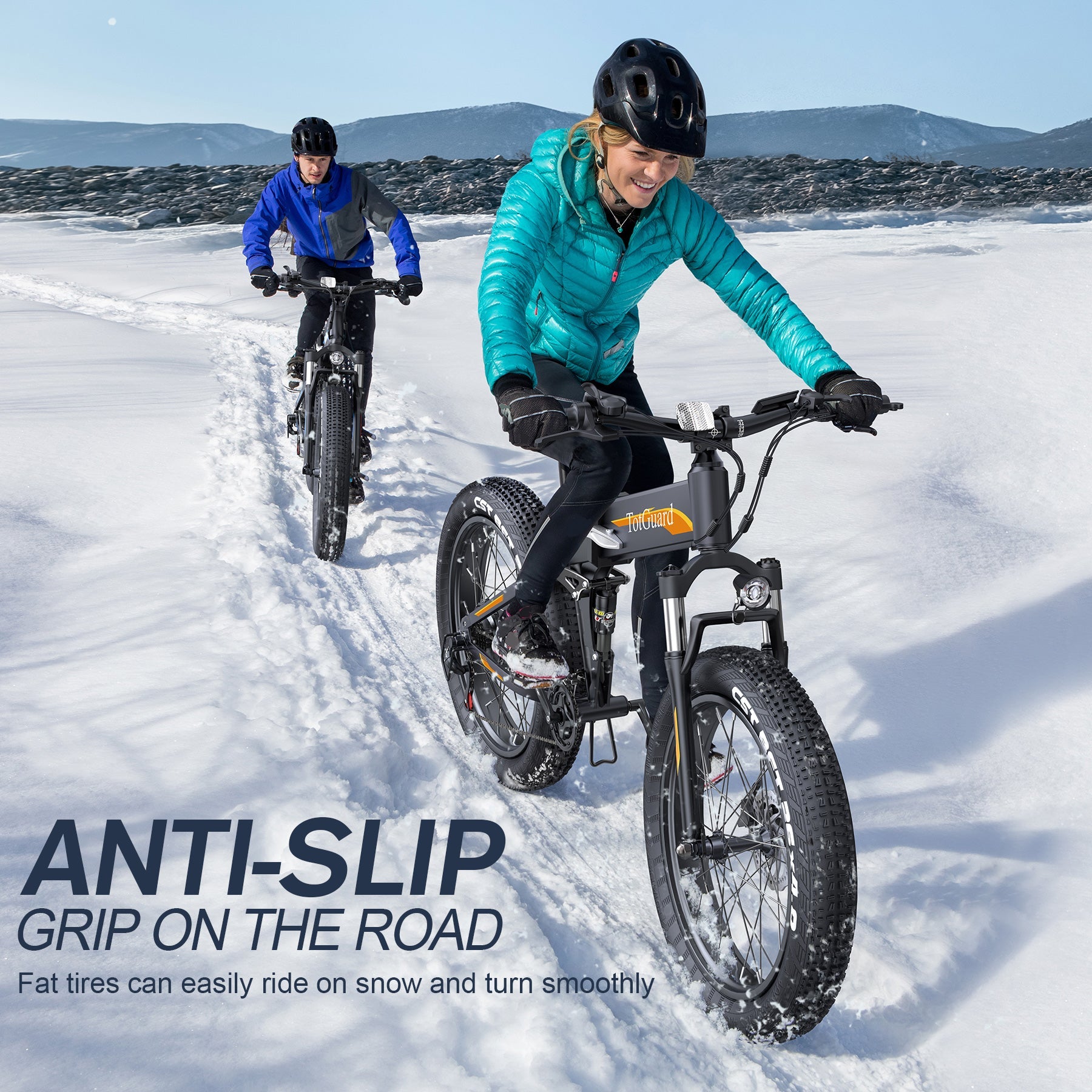 TotGuard T-268 All Terrain Folding Fat Tire Electric Bike - TotGuard