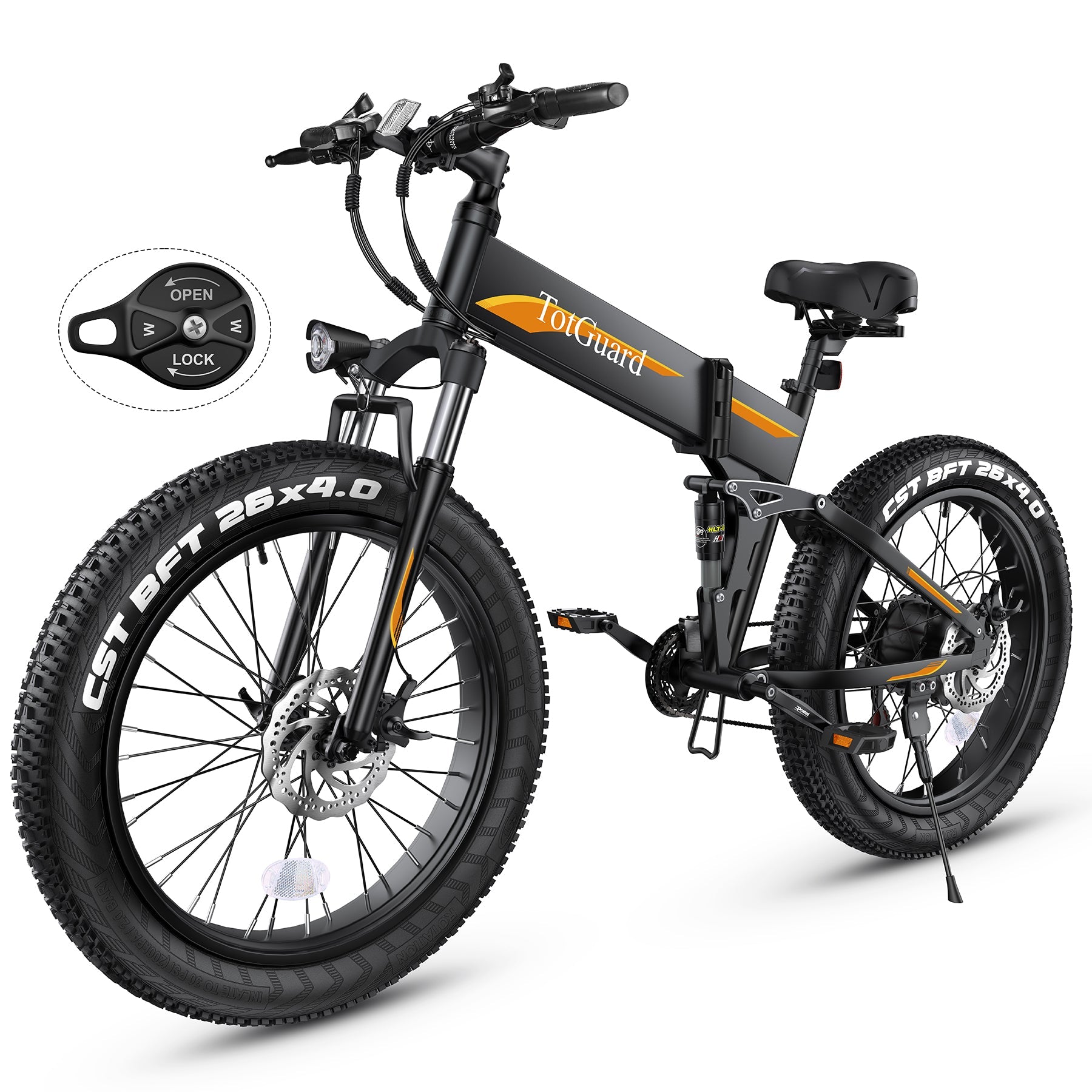 TotGuard T-268 All Terrain Folding Fat Tire Electric Bike - TotGuard