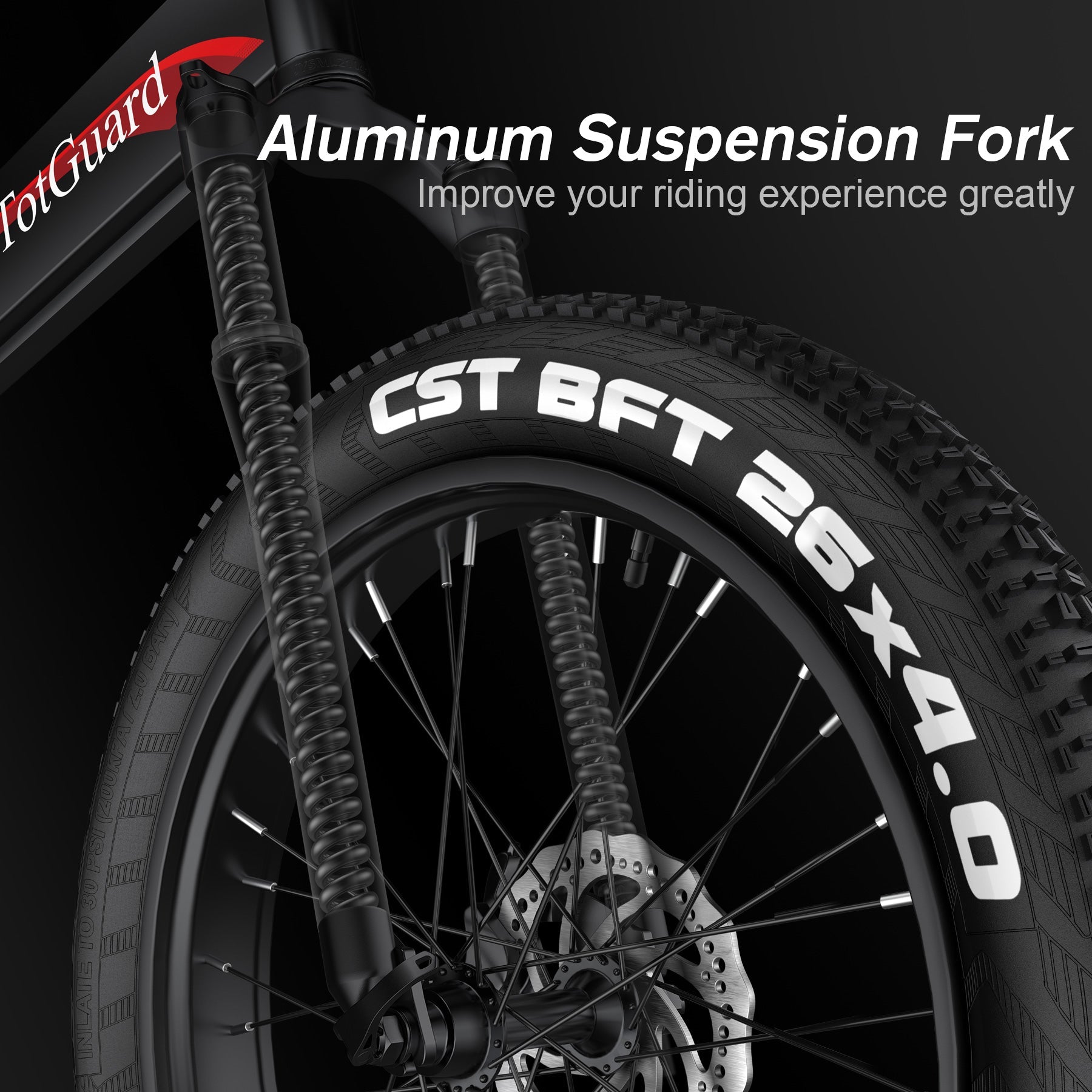 TotGuard T-268 All Terrain Folding Fat Tire Electric Bike - TotGuard