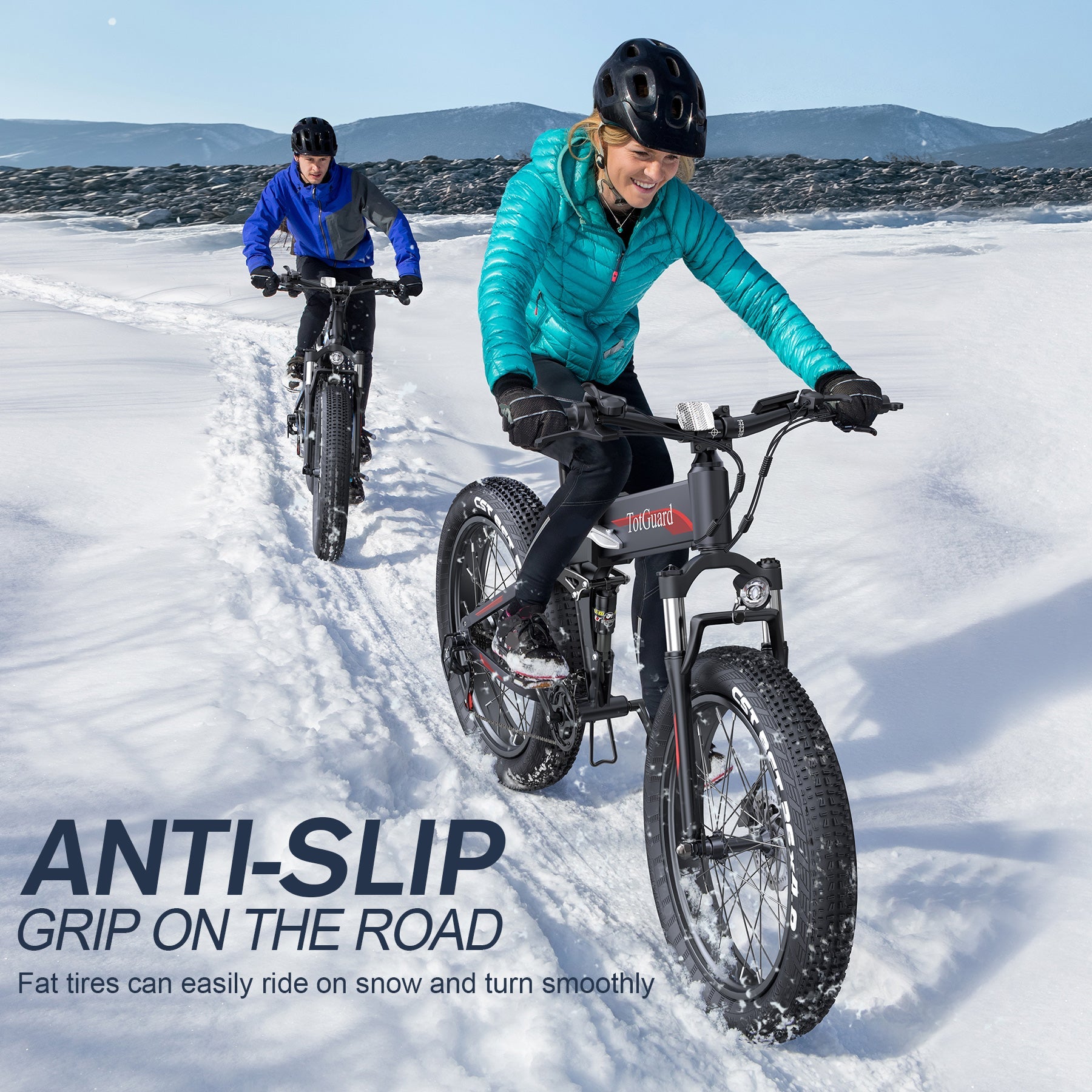 TotGuard T-268 All Terrain Folding Fat Tire Electric Bike - TotGuard