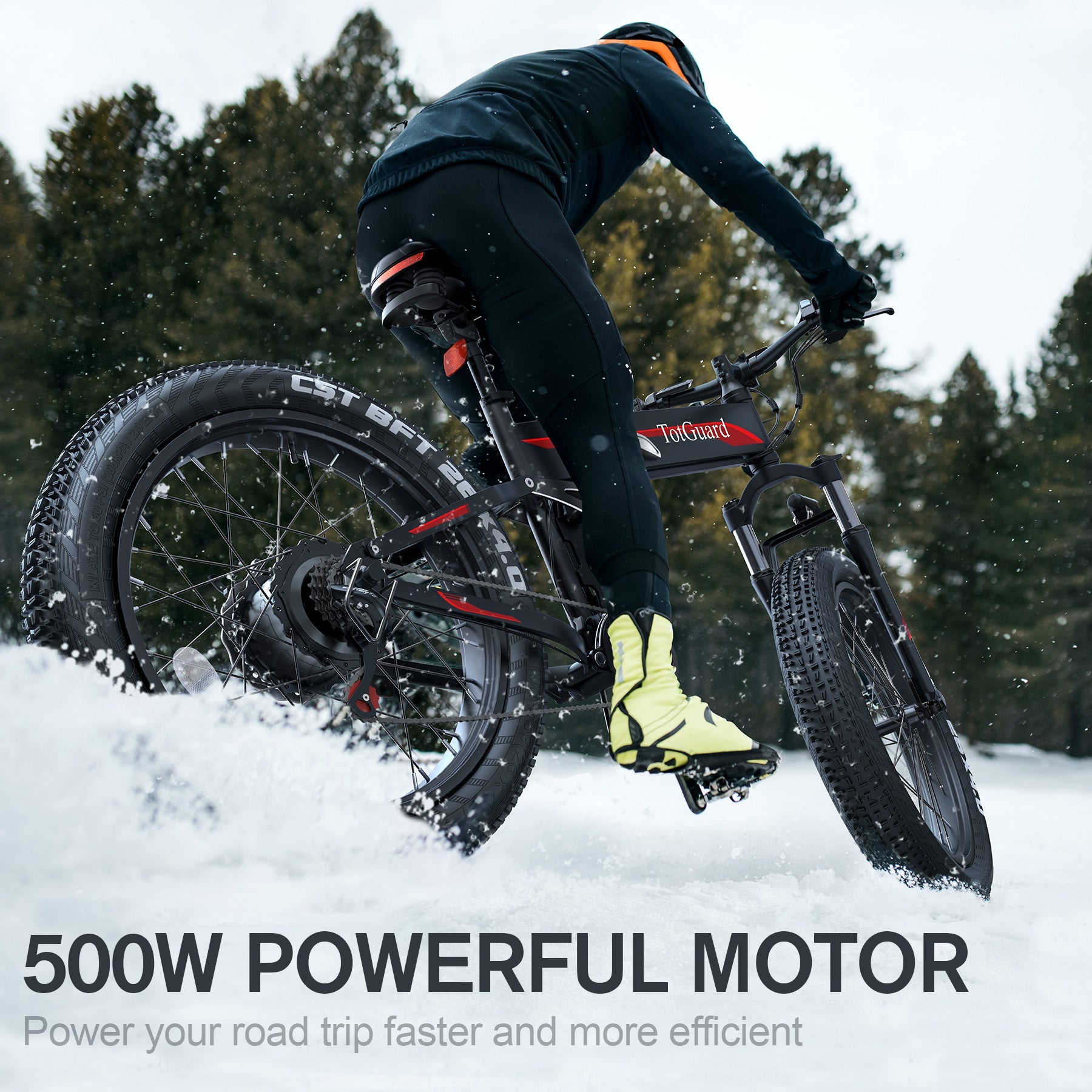 TotGuard T-268 All Terrain Folding Fat Tire Electric Bike - TotGuard