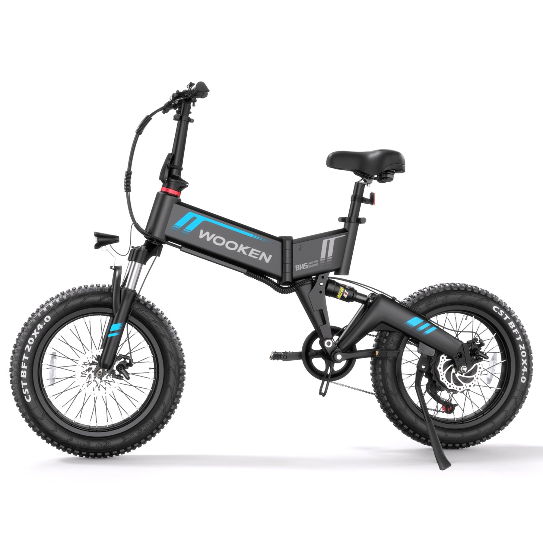 TotGuard Wooken Full Suspension Folding Fat Tire Electric Bike - TotGuard