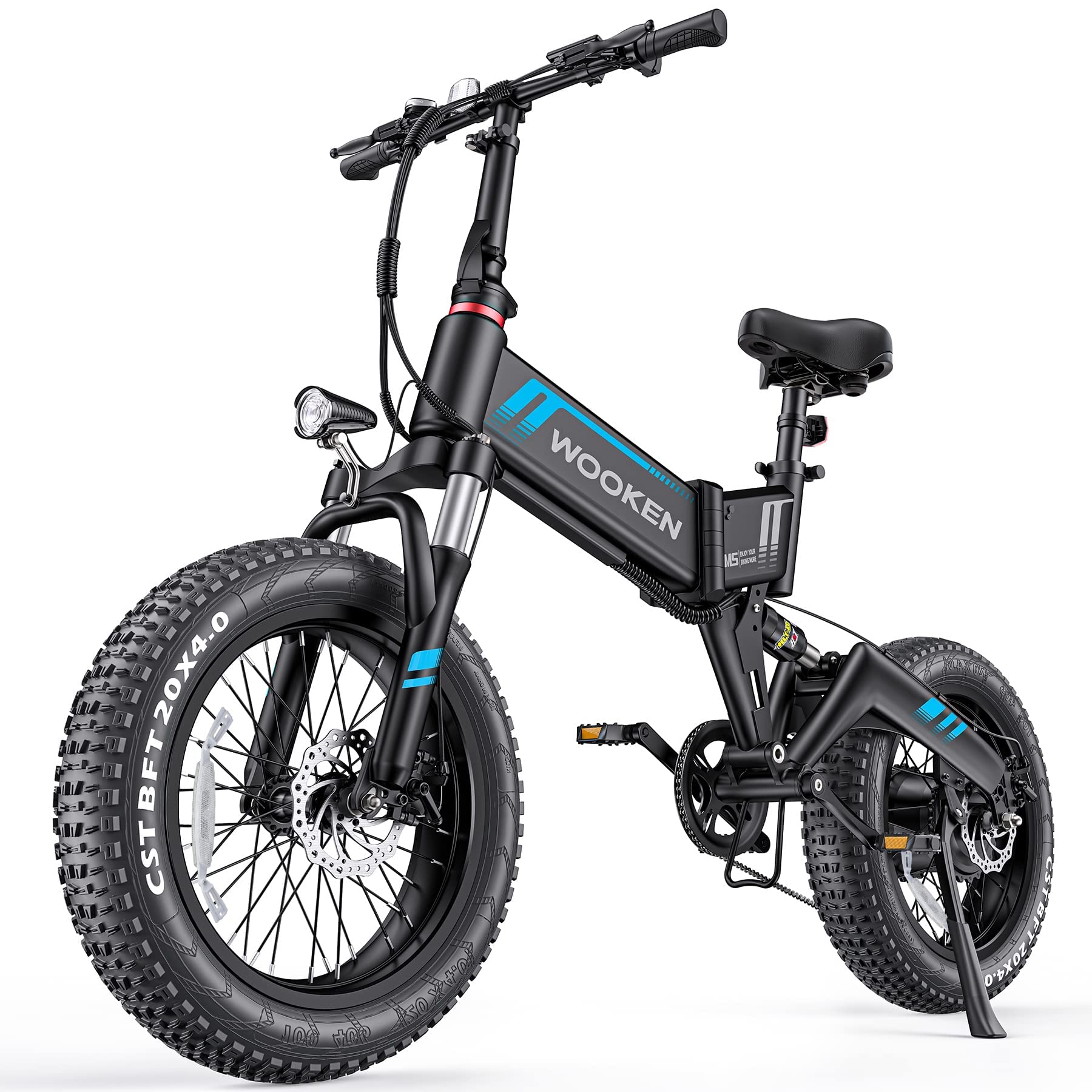 TotGuard W-206 Full Suspension Folding Fat Tire Electric Bike - TotGuard