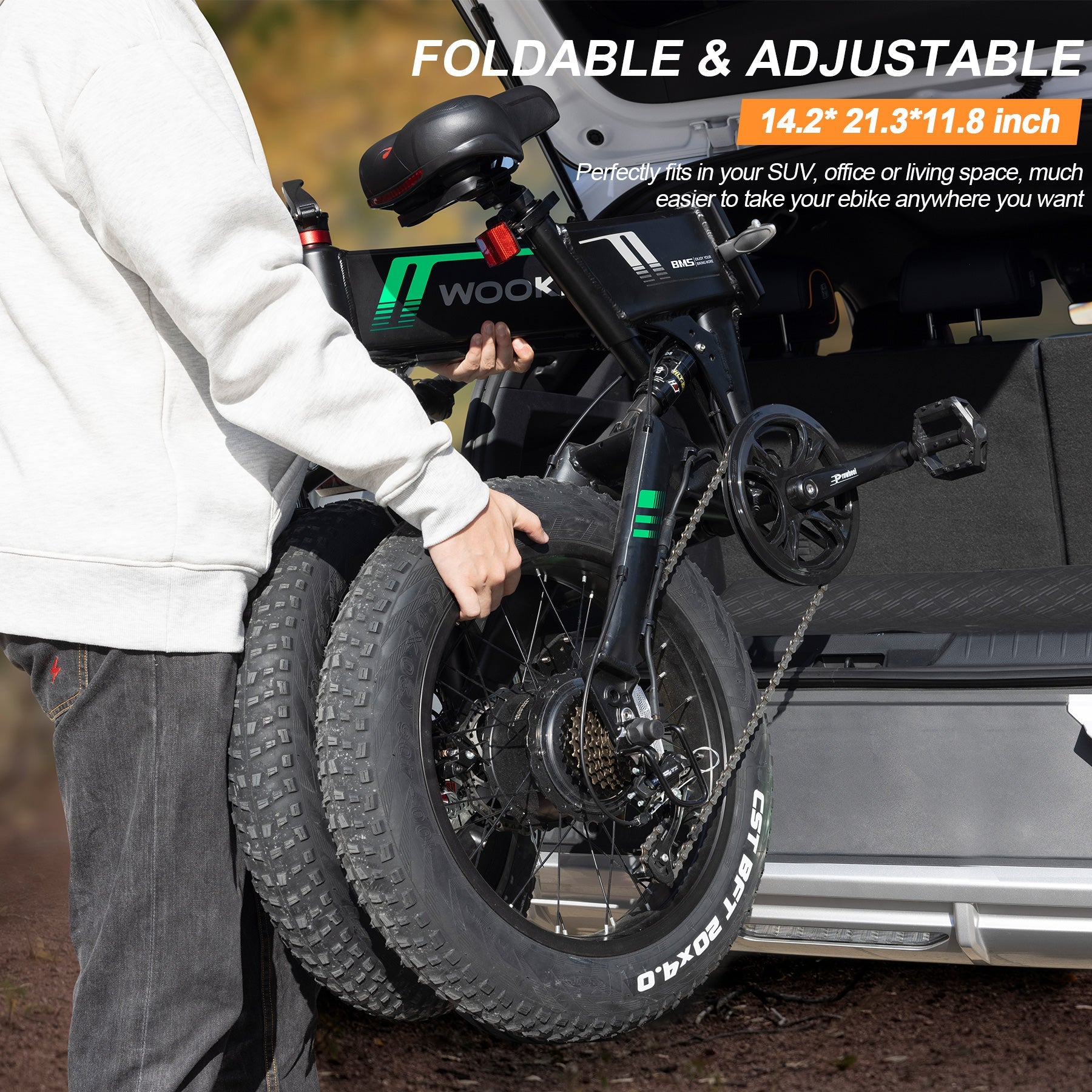 TotGuard W-206 Full Suspension Folding Fat Tire Electric Bike - TotGuard