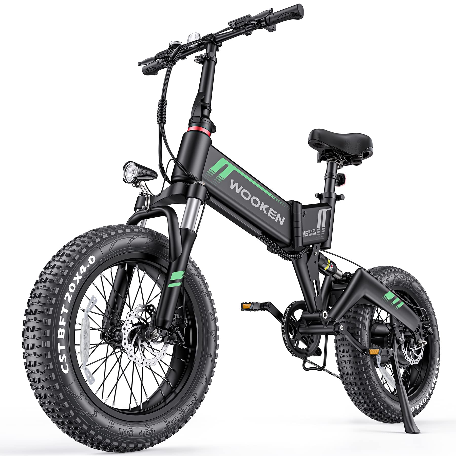 TotGuard W-206 Full Suspension Folding Fat Tire Electric Bike - TotGuard