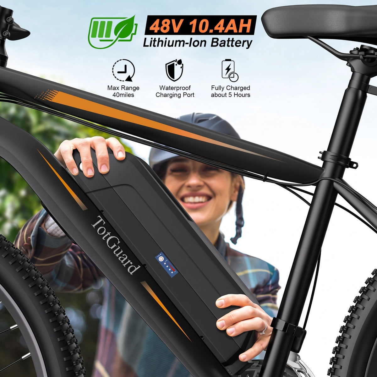 TotGuard Trekker Hardtail Trail Electric Mountain Bike - TotGuard