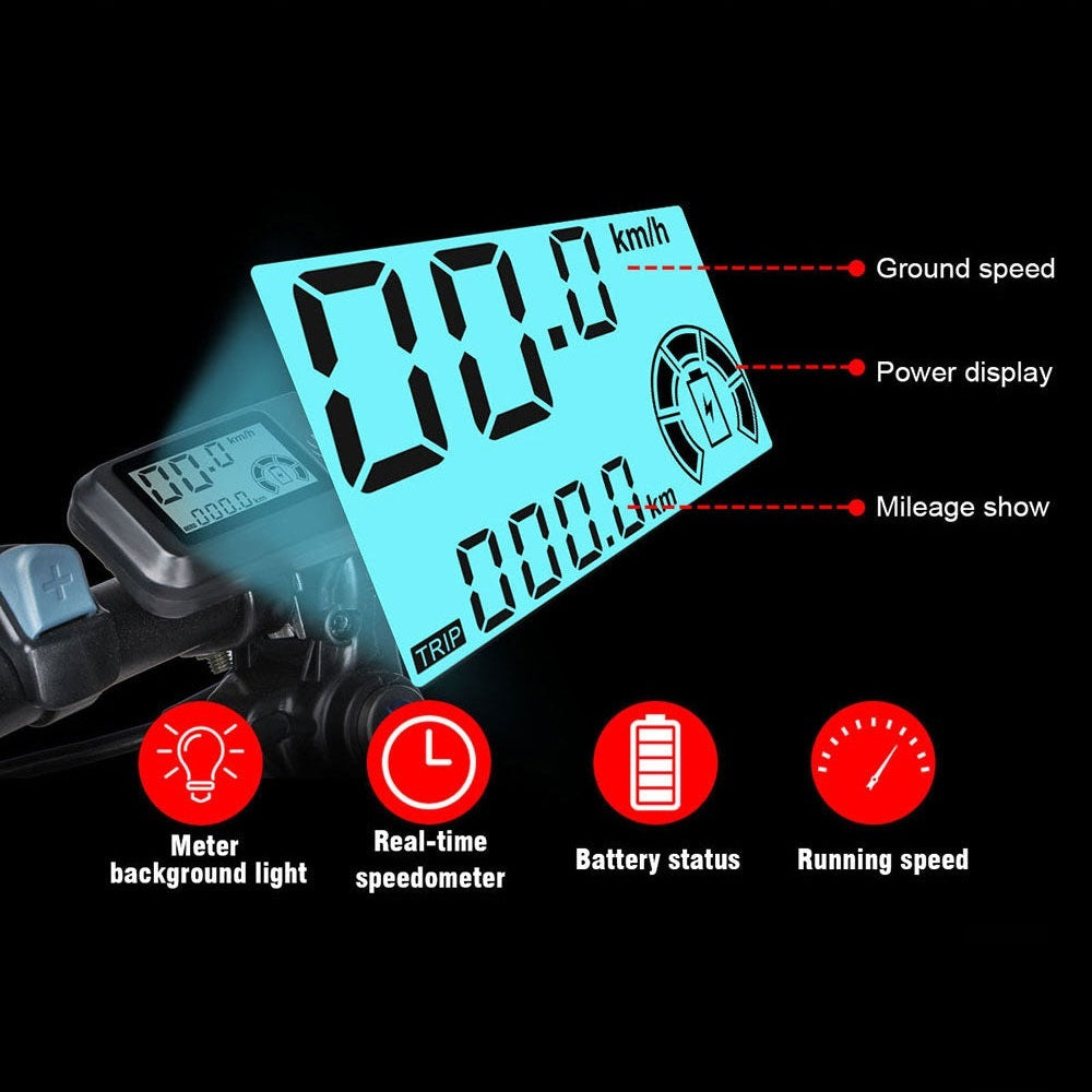 TotGuard Electric Bike Integrated LCD Display Meter - TotGuard