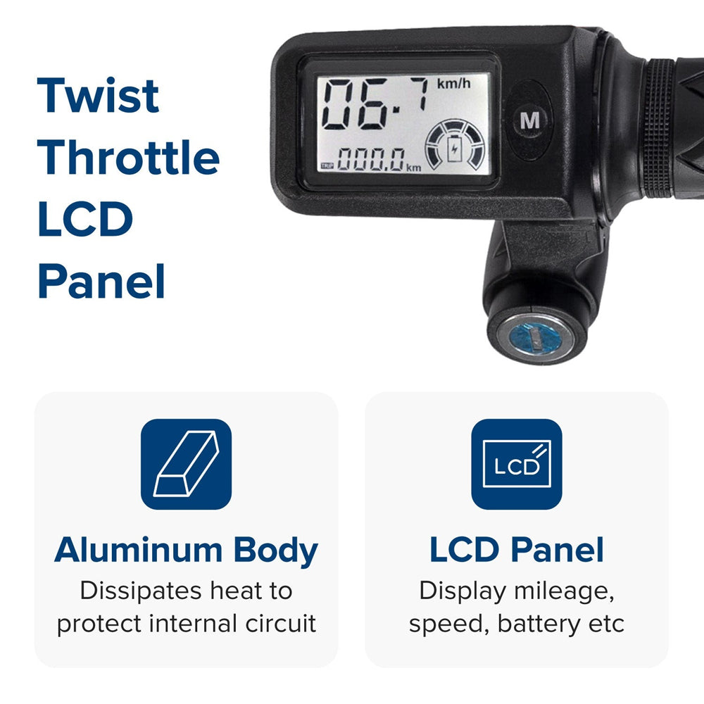 TotGuard Electric Bike Integrated LCD Display Meter - TotGuard